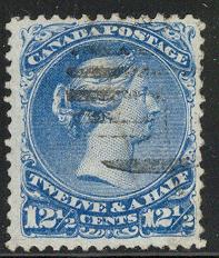 Canada #28A  F-VF Used ** Free shipping ** Bothwell watermark