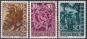 Liechtenstein #353-5 F-VF Used  CV $18.00  Z680