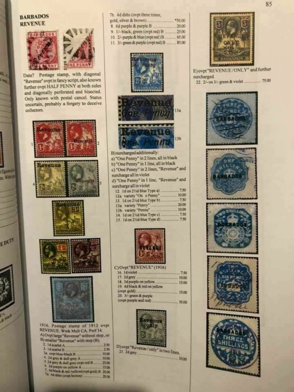 Commonwealth 10th Edition Barefoot Revenue Stamp Catalogue-Out of Print 500Pages