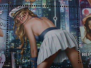 ​GABON-2022- FAMOUS NUDE ARTS PAINTINGS-S/S-CTO-VF-EST.$14- HARD TO FIND