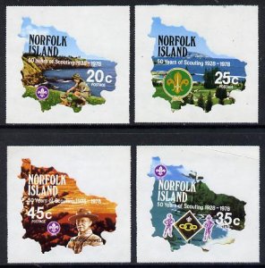 NORFOLK ISLAND - 1978 - Boy Scouts - Self-Adhesive 4v Set - Mint Never Hinged