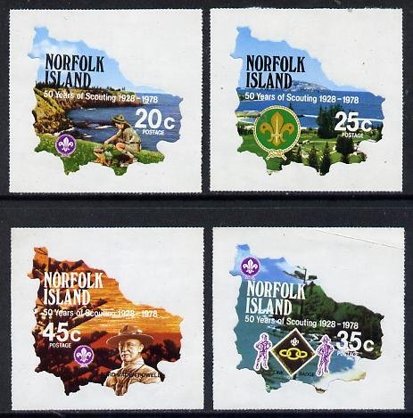 NORFOLK ISLAND - 1978 - Boy Scouts - Self-Adhesive 4v Set - Mint Never Hinged