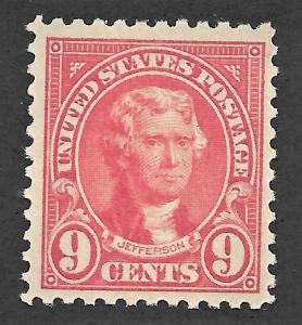 1923 VF Thomas Jefferson Rose 9c Scott #561**