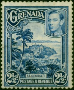 Grenada 1950 2 1/2d Bright Blue SG157a P.12.5 x 13.5 Fine Very Lightly Used