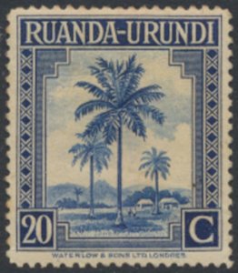 Ruanda Urundi   Sc# 71 Oil Palms  no gum no cancel  see details  / scans 