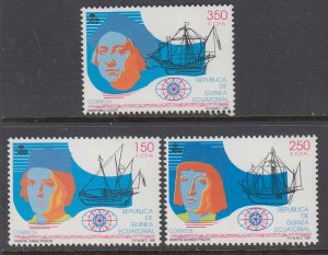 Equatorial Guinea 163-165 Columbus MNH VF