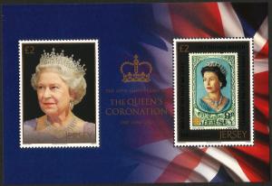 Jersey 2013 The Queen's Coronation 60th Anniversary 2v Mini Sheet  