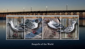 Grenada 2014 - Seagulls of the World - Sheet of 4 Stamps - Scott #4012 - MNH