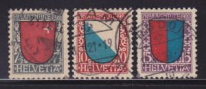 Switzerland B15-B17 VF-used set nice colors scv $ 30 ! see pic !