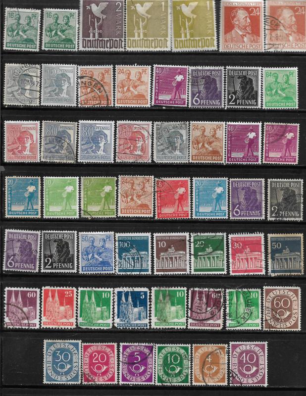 COLLECTION LOT OF 111 GERMANY POST WW2 STAMPS CLEARANCE 2 SCAN