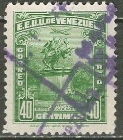Venezuela 1948; Sc. # C246; Used Single Stamp