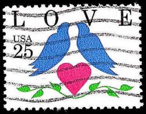 # 2440 USED LOVE STAMP 2 DOVES