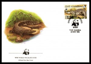 Gambia 515-518 Crocodiles Set of Four U/A FDC