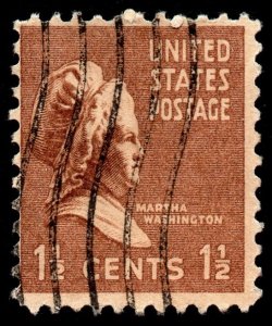 U.S. Scott #805: 1938 1.5¢ Martha Washington, Used, F