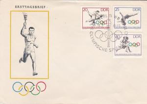 Germany DDR # 708-710, Tokyo Olympics, First Day