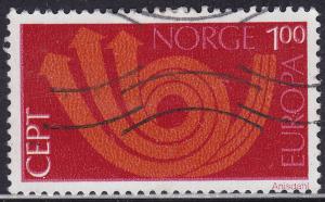 Norway 604 USED 1973  Europa CEPT - Post Horn & Arrows