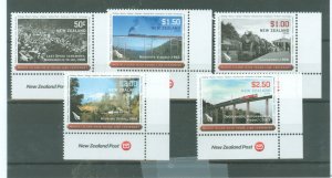 New Zealand #2202-2206 Mint (NH) Single (Complete Set) (Train)