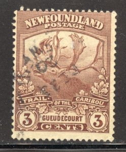 Newfoundland Scott 117 Used H - 1919 Trail of the Caribou (Gueudecourt)