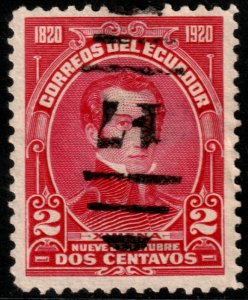 ✔️ ECUADOR 1920 - RAFAEL XIMENA NUMERAL CANCEL '17' - SC. 224 [044]