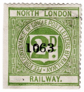 (I.B) North London Railway : Letter Stamp 2d