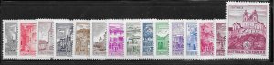 Austria 688 - 702 mnh 2018 SCV $12.05 - complete 1962-1970 set - 13317