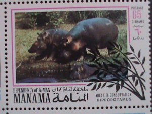 MANAMA-WILD LIFE CONSERVATION-ENDANGER ANIMALS- MNH BLOCK SET VERY FINE