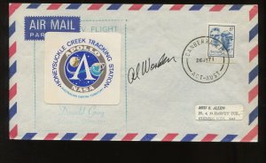 NASA ASTRONAUT AL WORDEN SIGNED JUL 26 1971 APOLLO 15 TRACKING STATION COVER