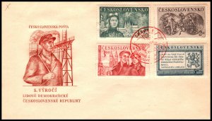 Czechoslovakia 407-409 U/A FDC