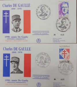 O) 1990 FRANCE, CHARLES DE GAULLE, FRENCH GENERAL AND STATESMAN, FRENCH RESISTAN