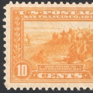 1913 US SC 400 10c yellow Orange MC Discovery of San Francisco Bay