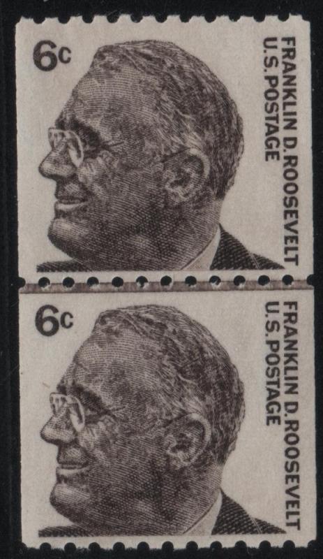 1298 6c Franklin D. Roosevelt Line Pair NH