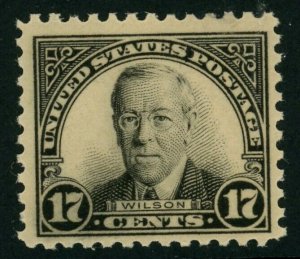 Scott 623 17 cent Woodrow Wilson  MNH Single