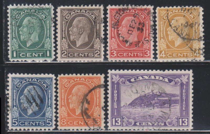 Canada, King George V (SC# 195-201) Used Set