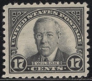Scott # 623  Lot E966  17c Woodrow Wilson   MH OG