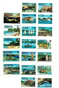 Grenadines 1975 - Grenada Scenes - Set of 19 Stamps - Scott #109-28 - MNH