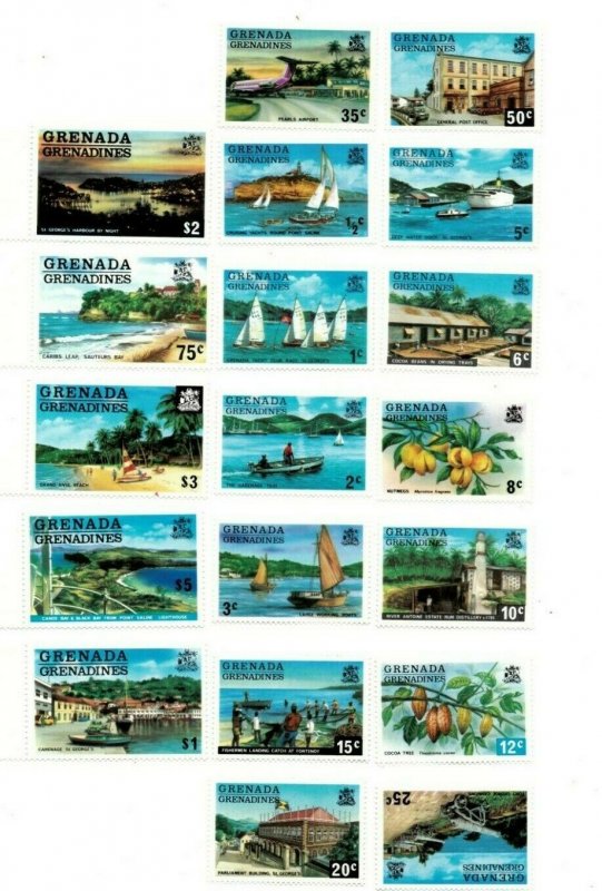 Grenadines 1975 - Grenada Scenes - Set of Full Stamp Sheets Scott #109-28- MNH