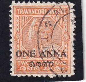 India, Travancore Cochin   #    4     used