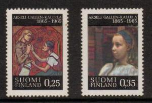 FINLAND SG702/3 1965 BIRTH CENT OF GALLEN-KALLELA (ARTIST) MNH