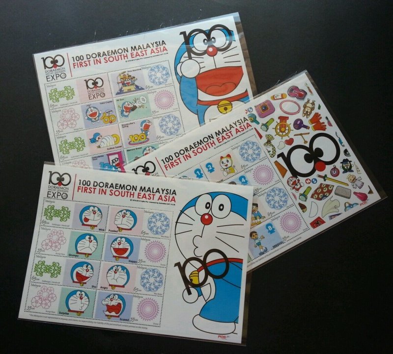 100 Doraemon Cartoon Malaysia Japan Animation Comic (sheetlet) MNH *official