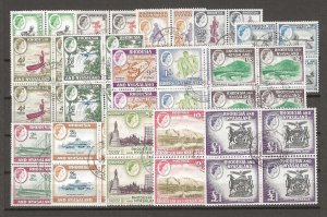 RHODESIA & NYASALAND 1959/62 SG 18/31 USED Blocks