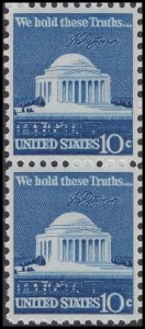 US 1510 Jefferson Memorial 10c vert pair (2 stamps) MNH 1973