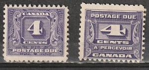 J8,J13 Canada Mint NG Postage Dues