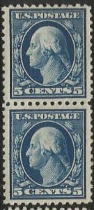 U.S. Scott #504 5-Cent Washington Stamp - Mint NH Pair