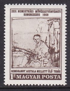 Hungary  #1989 MNH  1969   History of art congress. Rembrandt the scholar