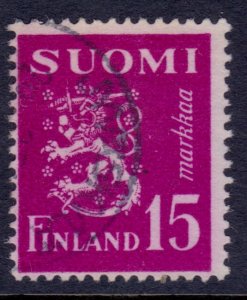 Finland, 1950, Lion, 15Mk, used**