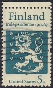 1334 5 cent Finnish Independence VF used