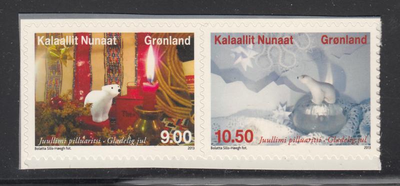 Greenland 2013 MNH Sc 659-660 Christmas Polar bear Decorations Booklet Pair