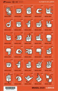 Brazil Languages Stamps 2020 MNH Sign Language Cultures 30v M/S