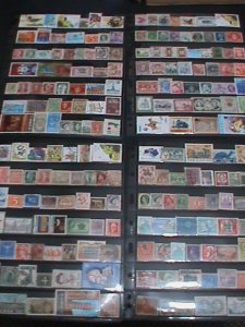 ​ WORLDWIDE-PROMOTE-4 PAGES FULL OF PICTORIALS, OVER 50 YEARS OLDDIE USED STAMPS
