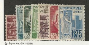 Portugal, Postage Stamp, #587-594 Mint & Used, 1940, DKZ